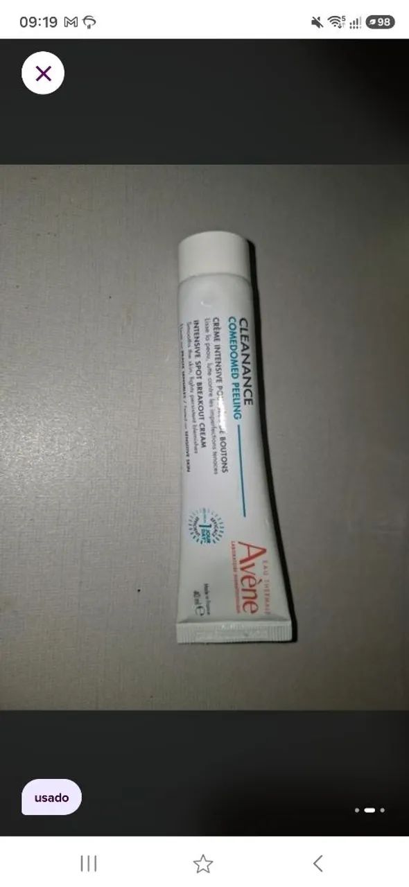 creme facial avene cleanance comedomed peeling 40ml