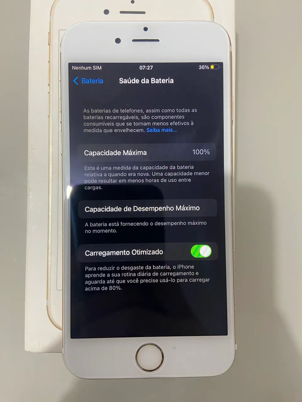 iPhone 6s dourado 32GB bateria 100% + película e capinha  - Foto 2