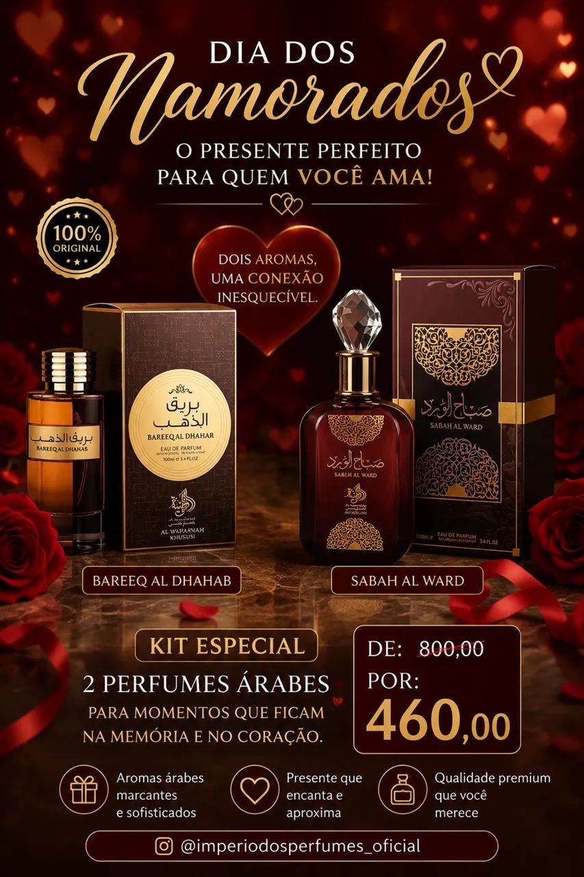 Kits perfumes Árabes para o dia dos Namorados - Beleza e Cuidados