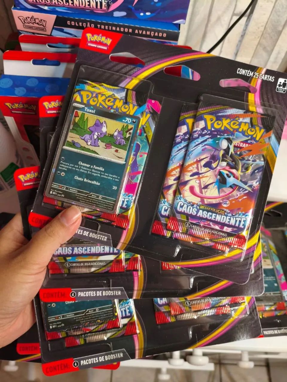 Quadri Pack Pokémon TCG Caos Ascendente Original Lacrado