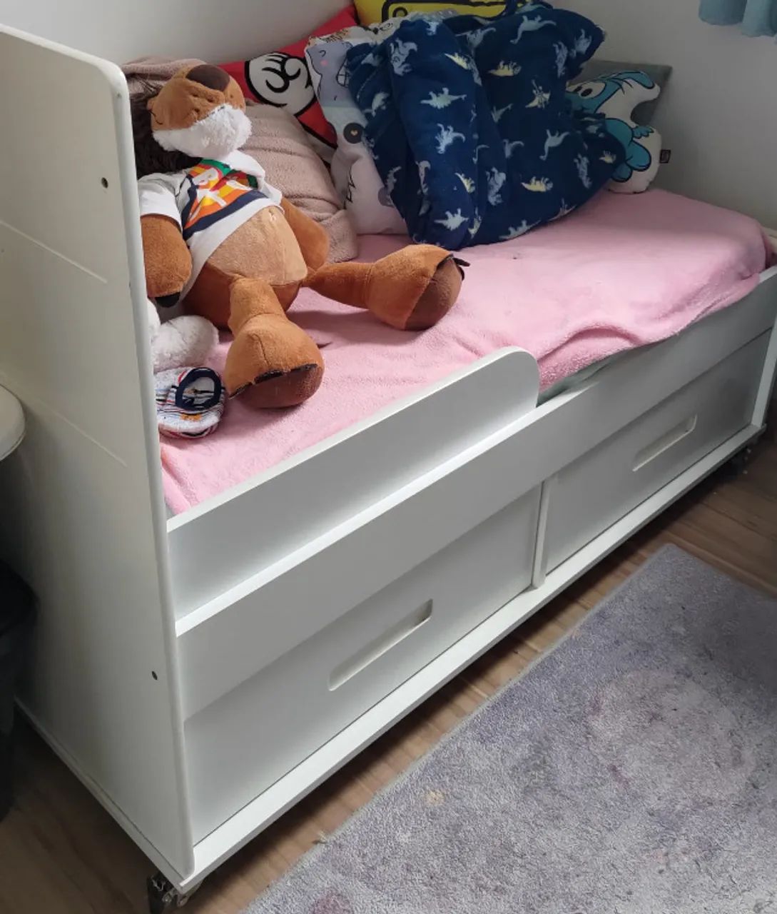 Berço Cama Branco com gavetas - Foto 4