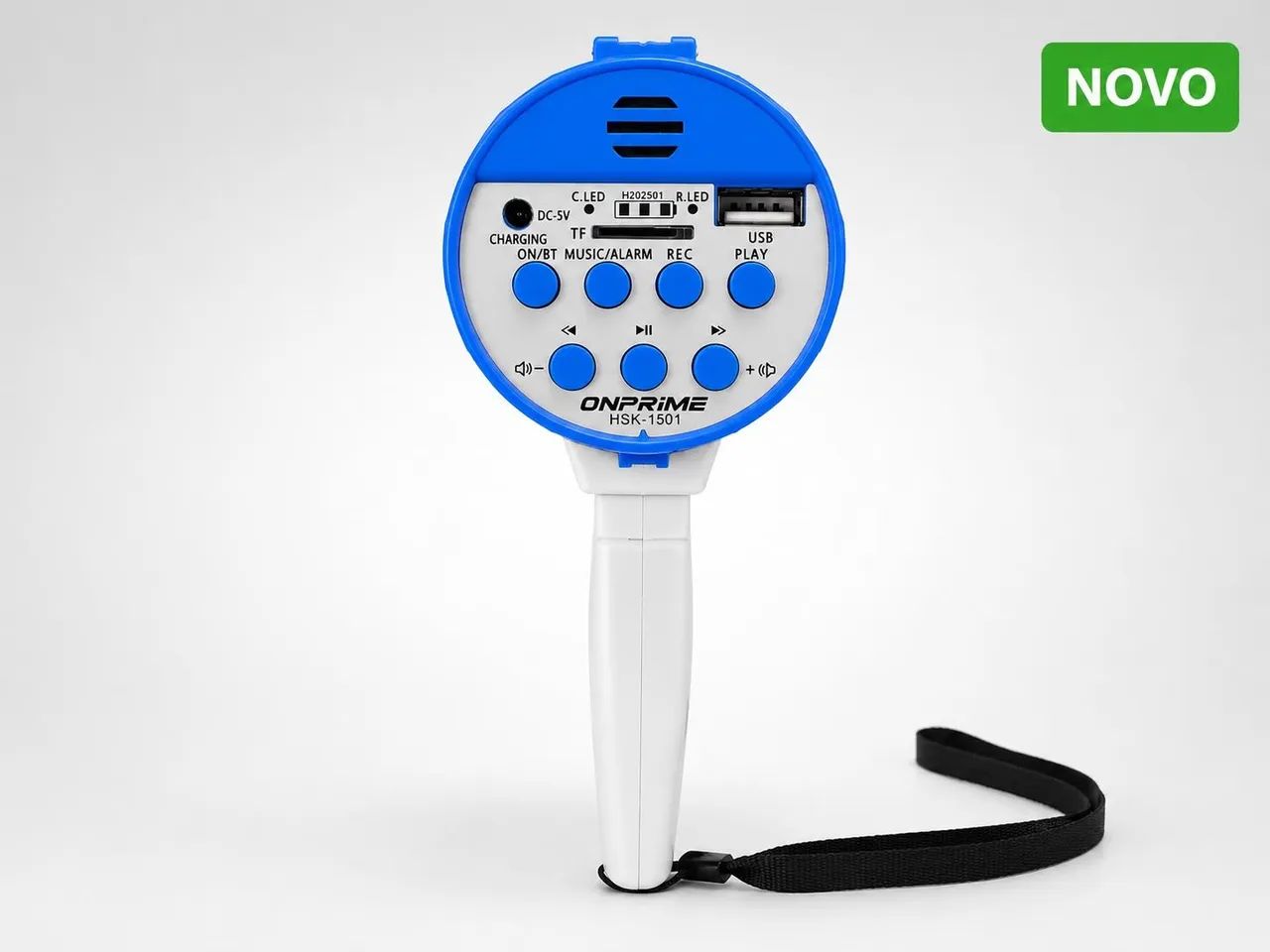 Megafone Portátil Recarregável 60W com Bluetooth e USB - Foto 4
