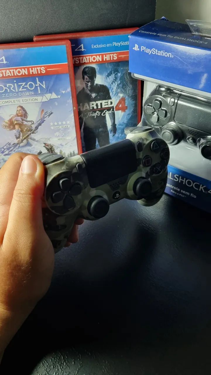 Ps4 Slim 1TB Completinho com 2 controles, 2 jogos e cabos  - Foto 3