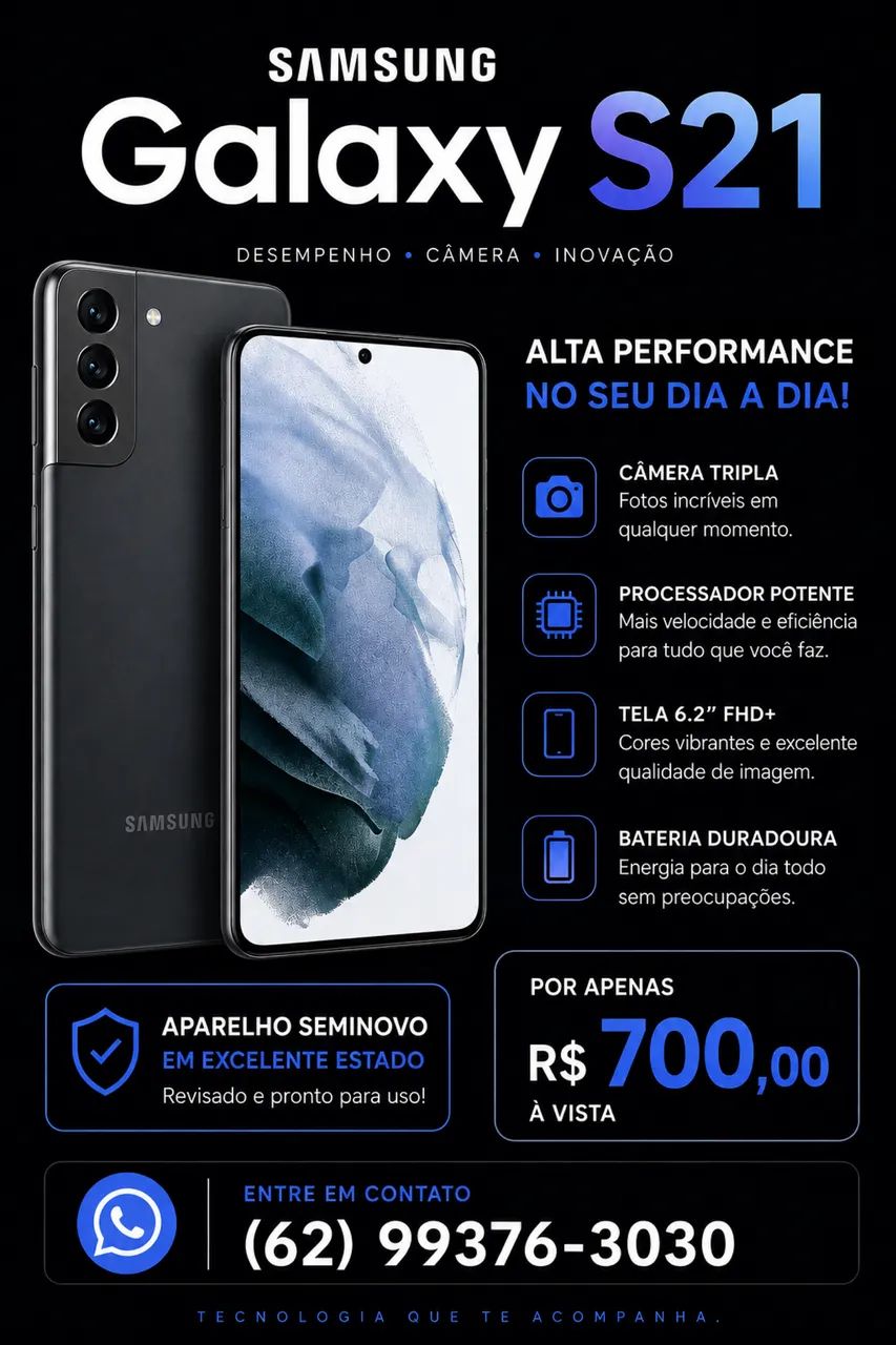 Vendo Samsung Galaxy S21 - SEMINOVO 