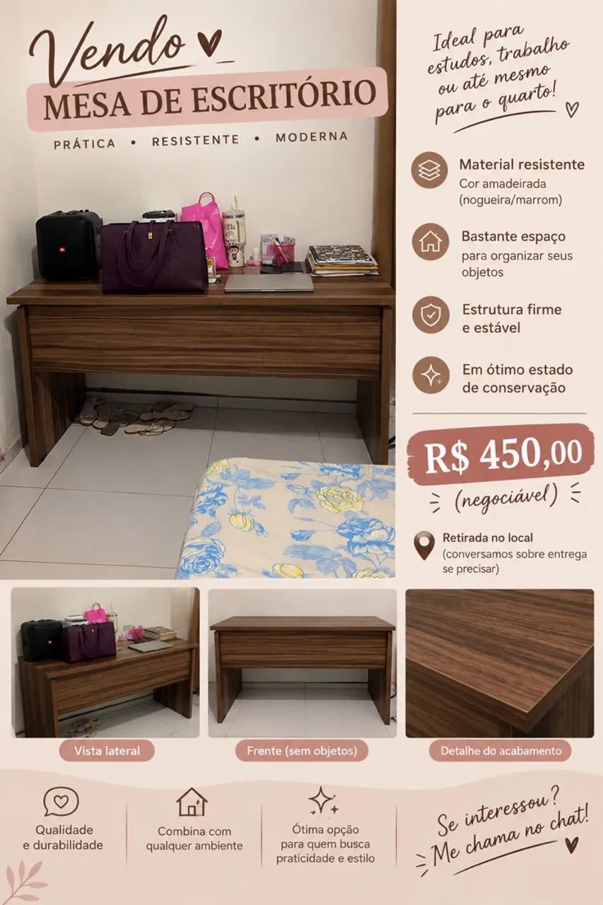 mesa de escritório/estudo
