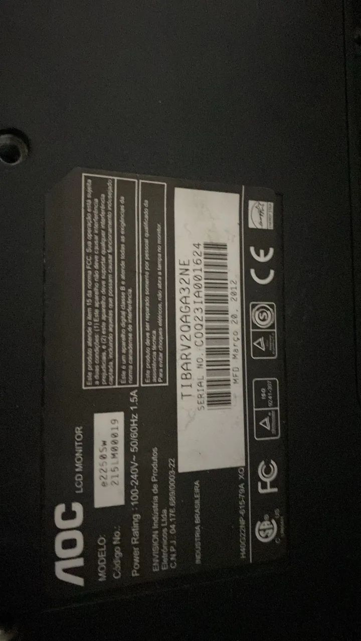 Monitor AOC 21,5 FULL HD 1080P  - Foto 2
