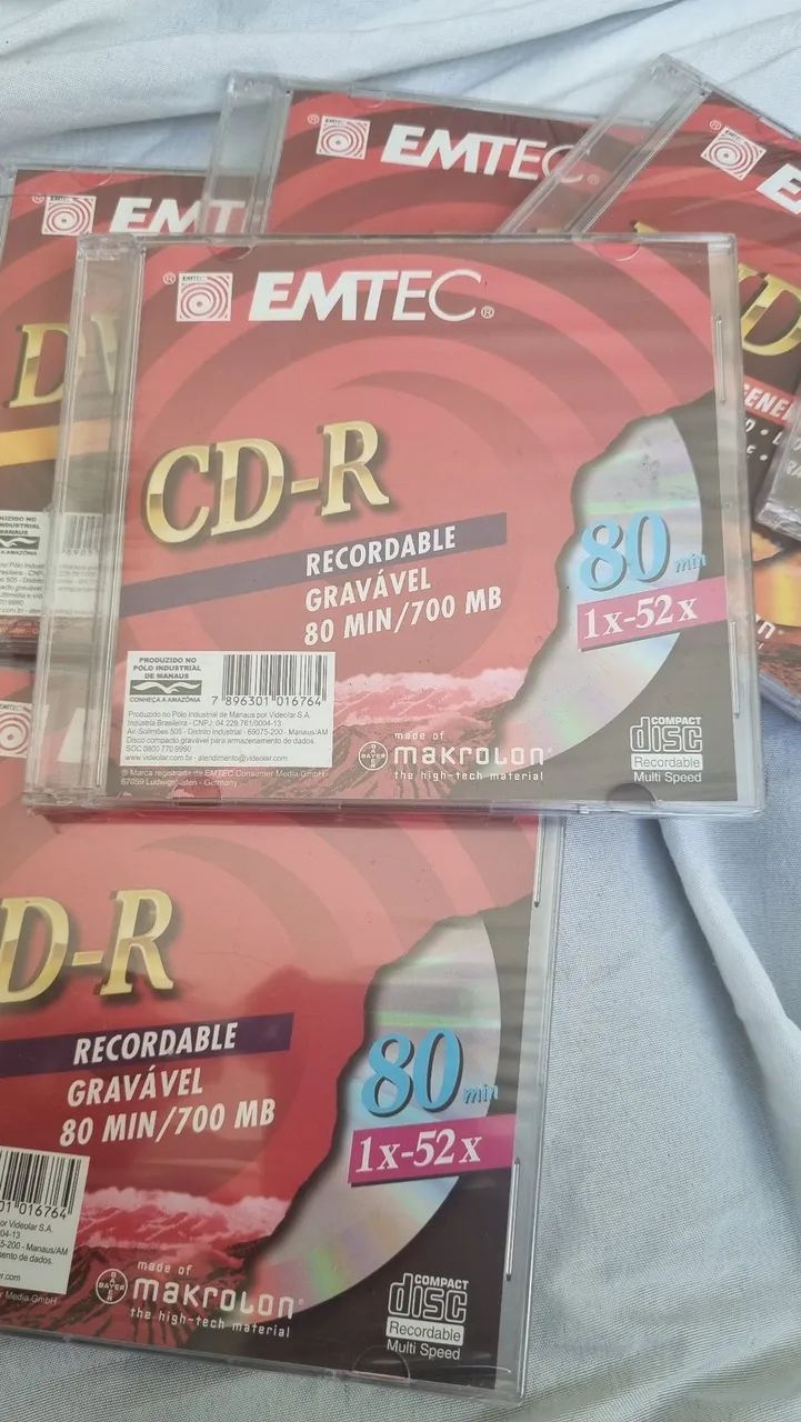 CD-R e DVD-R lacrados EMTEC 1 real cada - Foto 2
