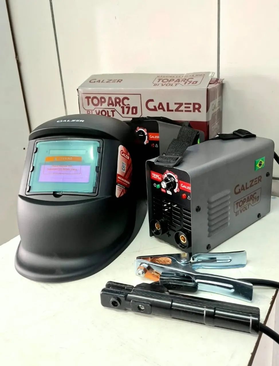 Maquina Inversora de solda + mascara automatica Galzer - Entrega gratis 