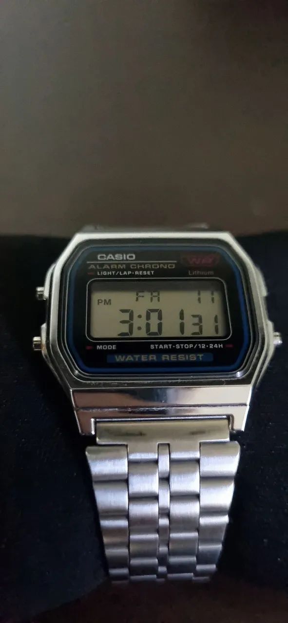 Relógio Casio Vintage A158WA Prata Digital Original - Com Caixa, Funcionando - Foto 4