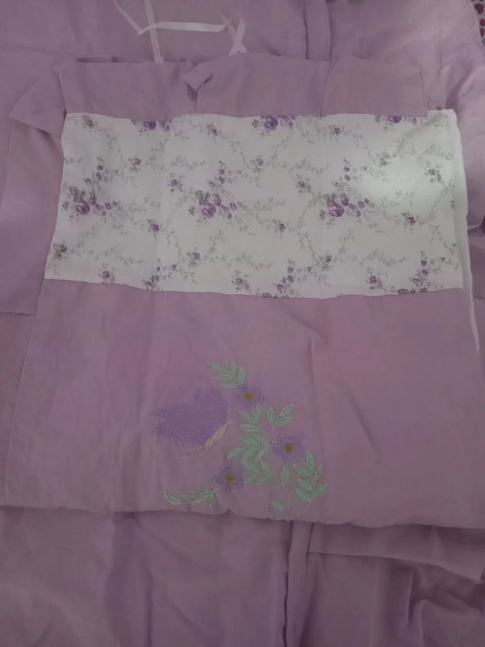 Kit berço roxo claro