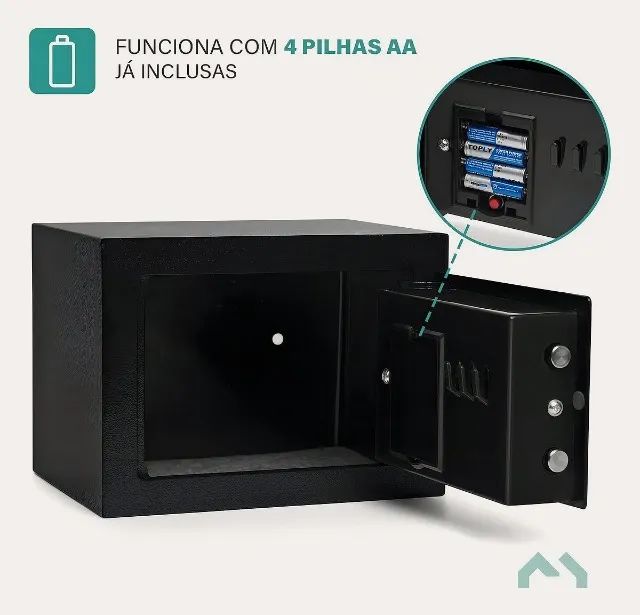 Cofre Digital Seguro com Código e Chave disponível para pronta entrega. - Foto 3