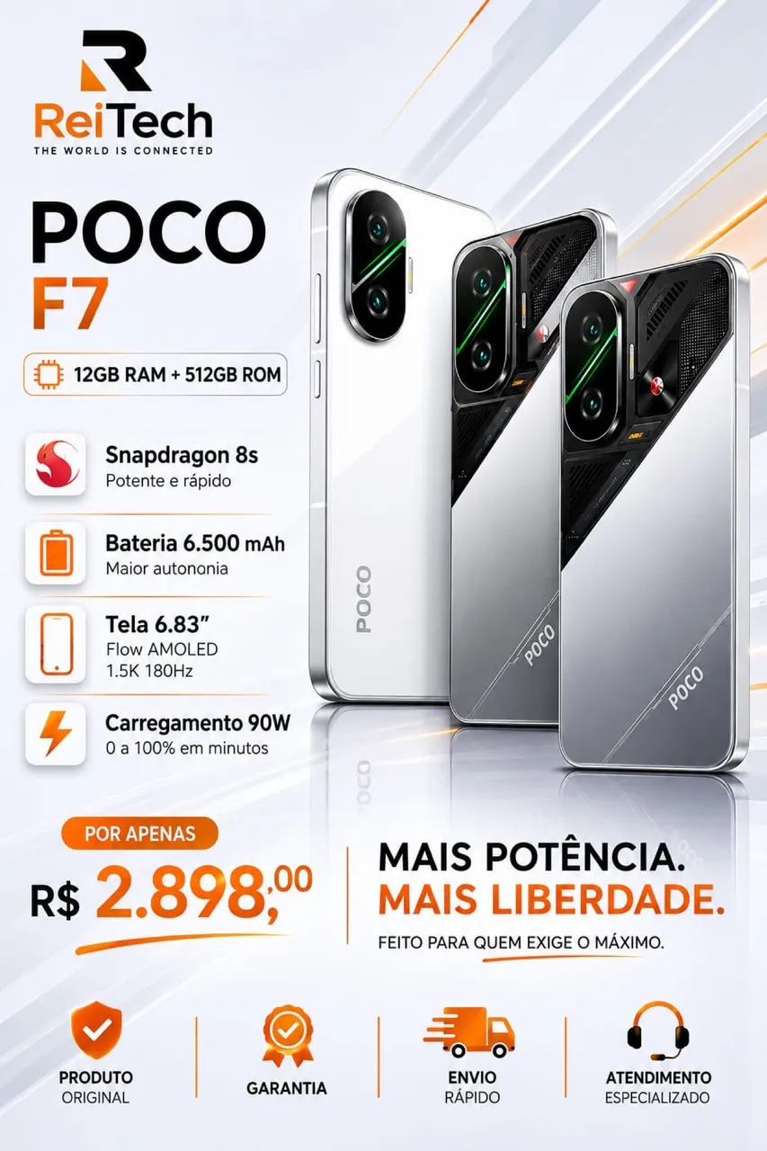 Poco F7 5G 12Gb RAM 512Gb - Silver - Celulares e Smartphones