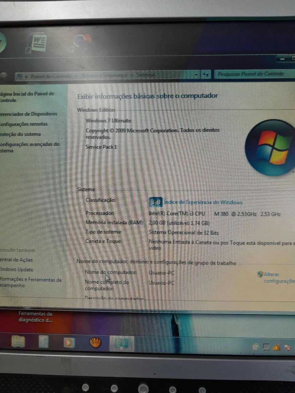 Notebook Gateway core i3, 2gb mem, só funciona tela externa, não possui fonte e  nem hd - Foto 4