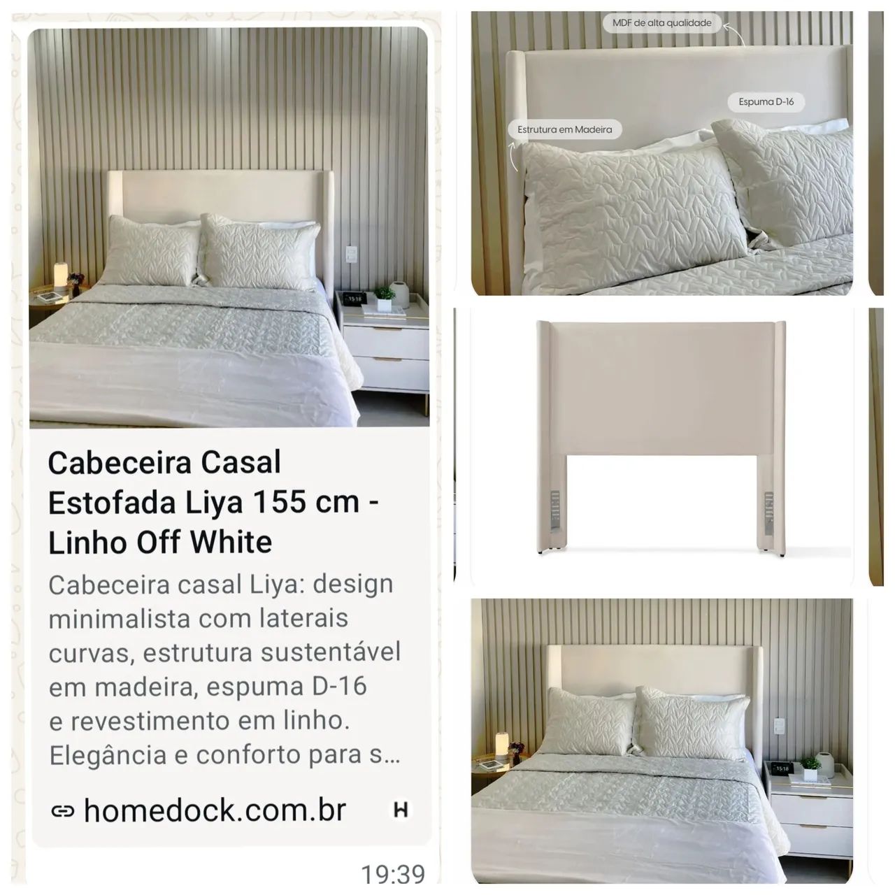 Cabeceira de Cama de casal Lyra