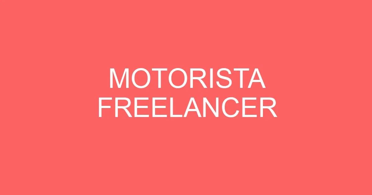 Motorista freelancer Cat.AD