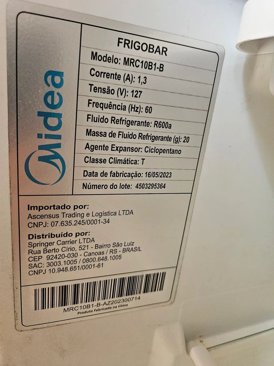 Frigobar Midea 93L Preto 127v - Foto 4