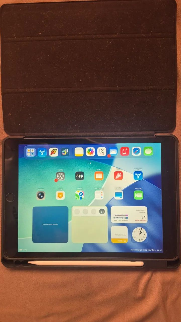 Apple iPad 10.2" Wi-Fi 64 GB (9ª geração) cinza espacial - Com Apple Pencil e Capa - Foto 2