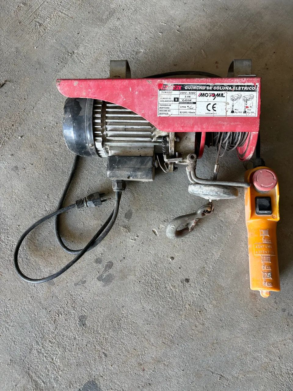 Guincho de construção  100 a 200 KG