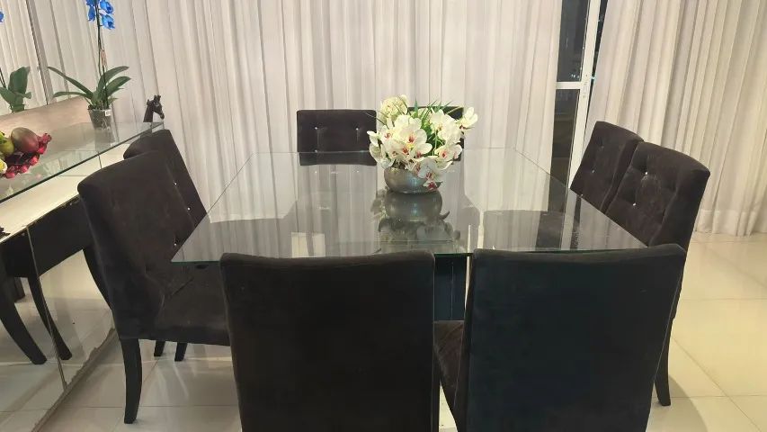 mesa de jantar quadrada 8 lugares - Foto 4