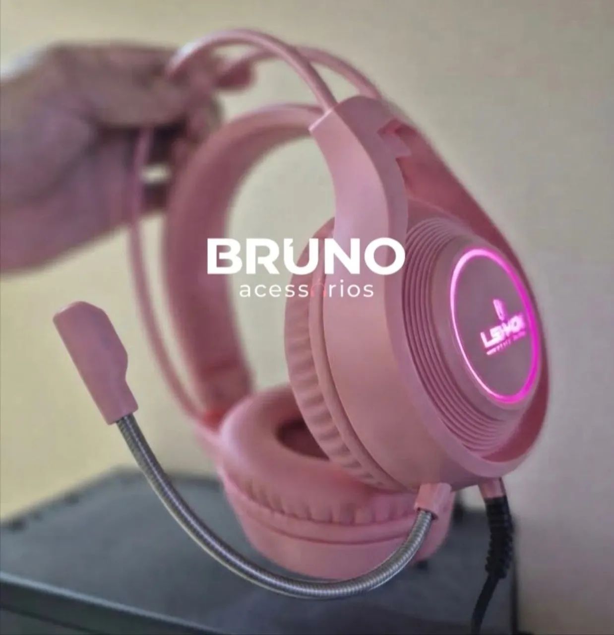 Headset gamer com microfone jogos e reuniões 