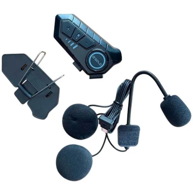 Kit 2 Intercomunicadores Bluetooth Capacete A'gold Pro MCF-36A - Foto 3