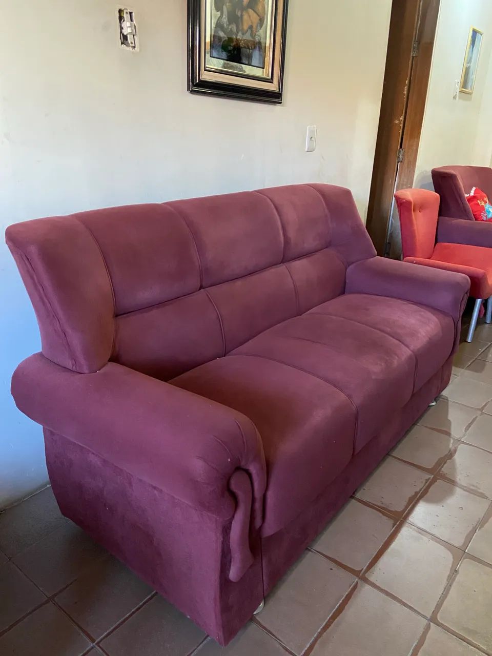 Conjunto de sofá 3 lugares e 2 poltronas 