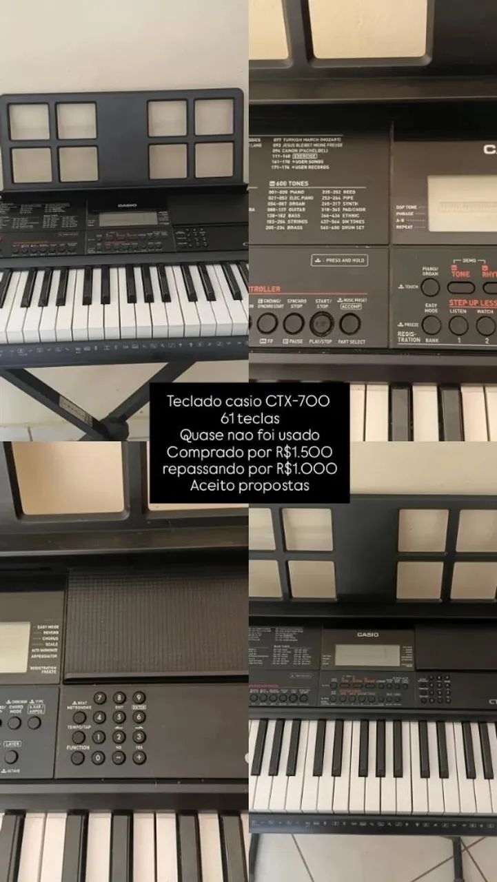 Teclado Casio Ctx-700 - Instrumentos musicais - Brasilândia, São