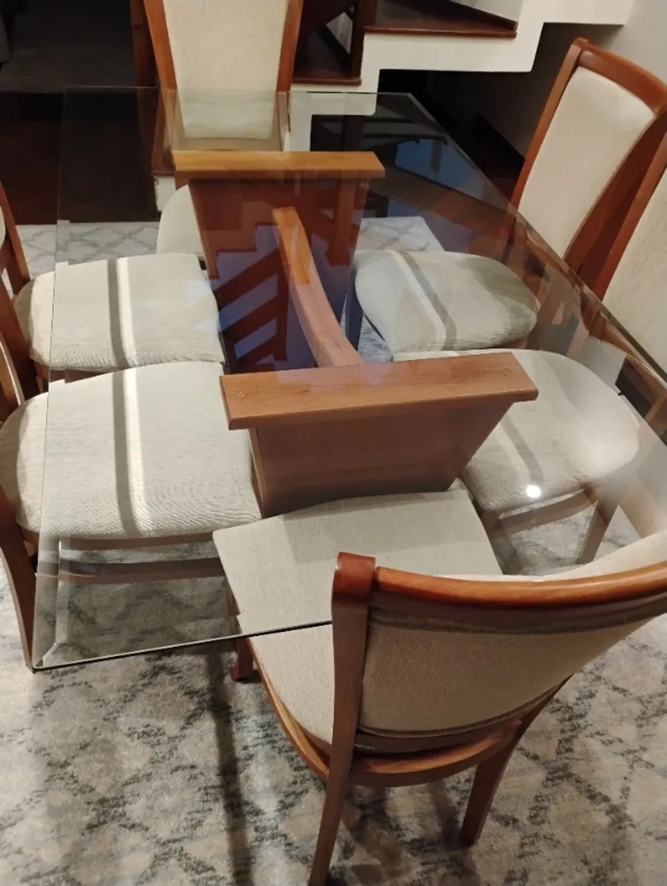 Mesa jantar tampo de vidro  - Foto 2