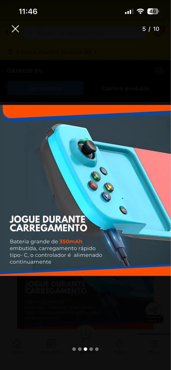 Controle Joystick Para Celular Android iPhone - Foto 2