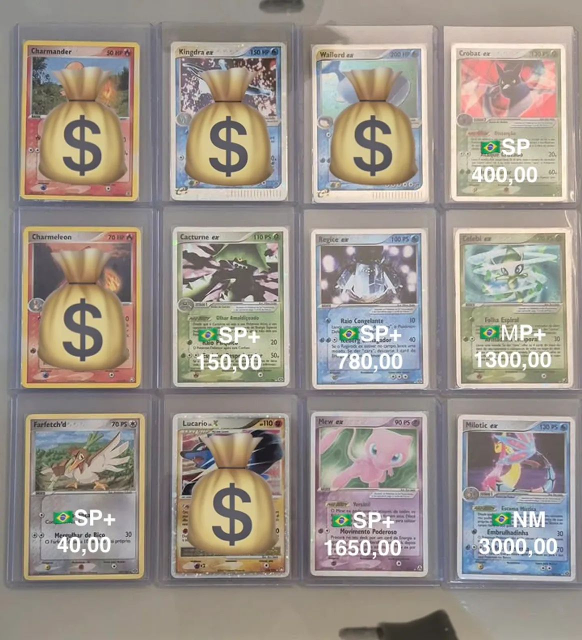 Lote cartas pokemon TCG antigas e raríssimas