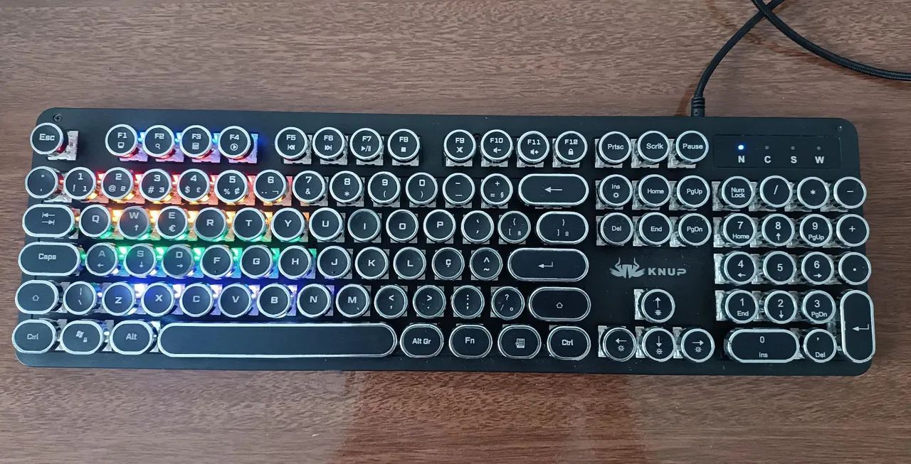 Teclado Mecânico Steampunk - Switch Marrom