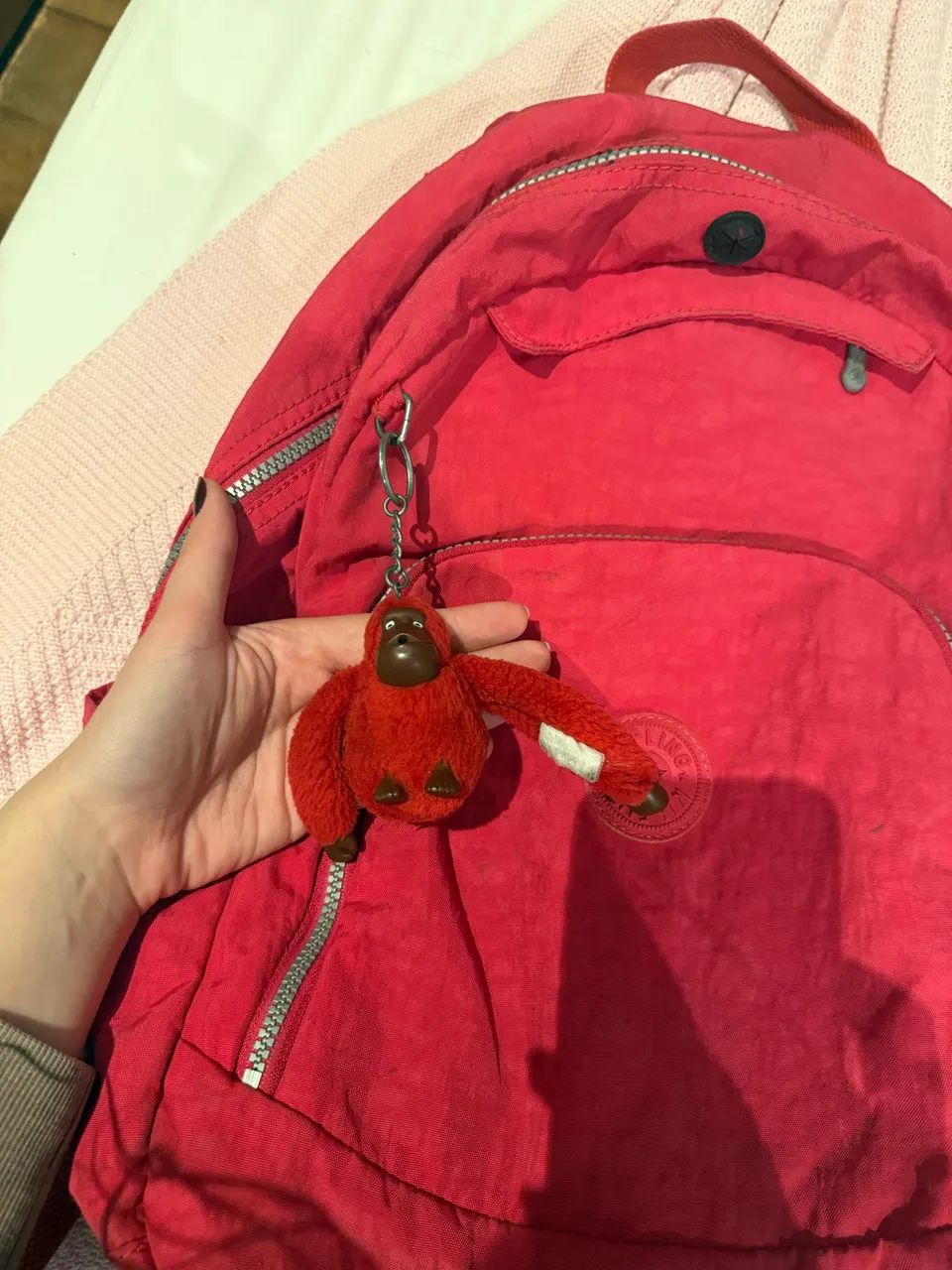 Mochila Kipling Vermelha/Rosa - Foto 3