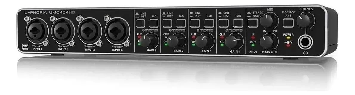 Interface de áudio Behringer U-Phoria UMC404HD 2ª geração - Foto 2