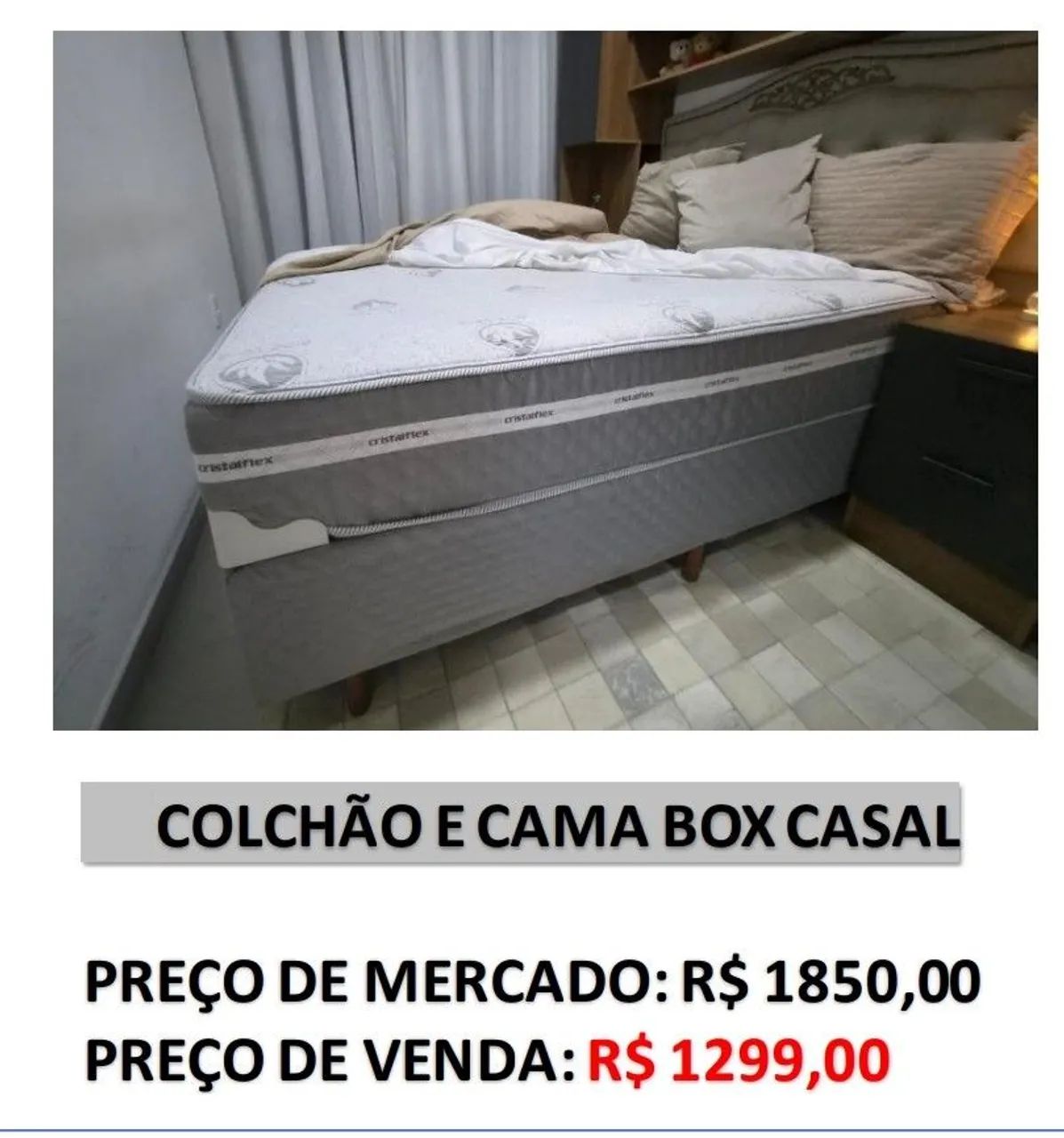 Cama box com colchão 