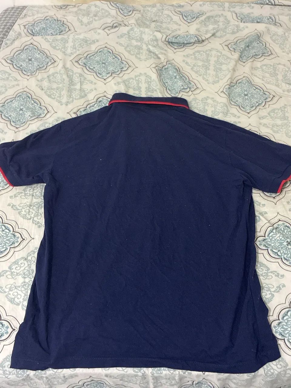 Camisa azul-marinho e vermelha Polo Wear - Foto 2