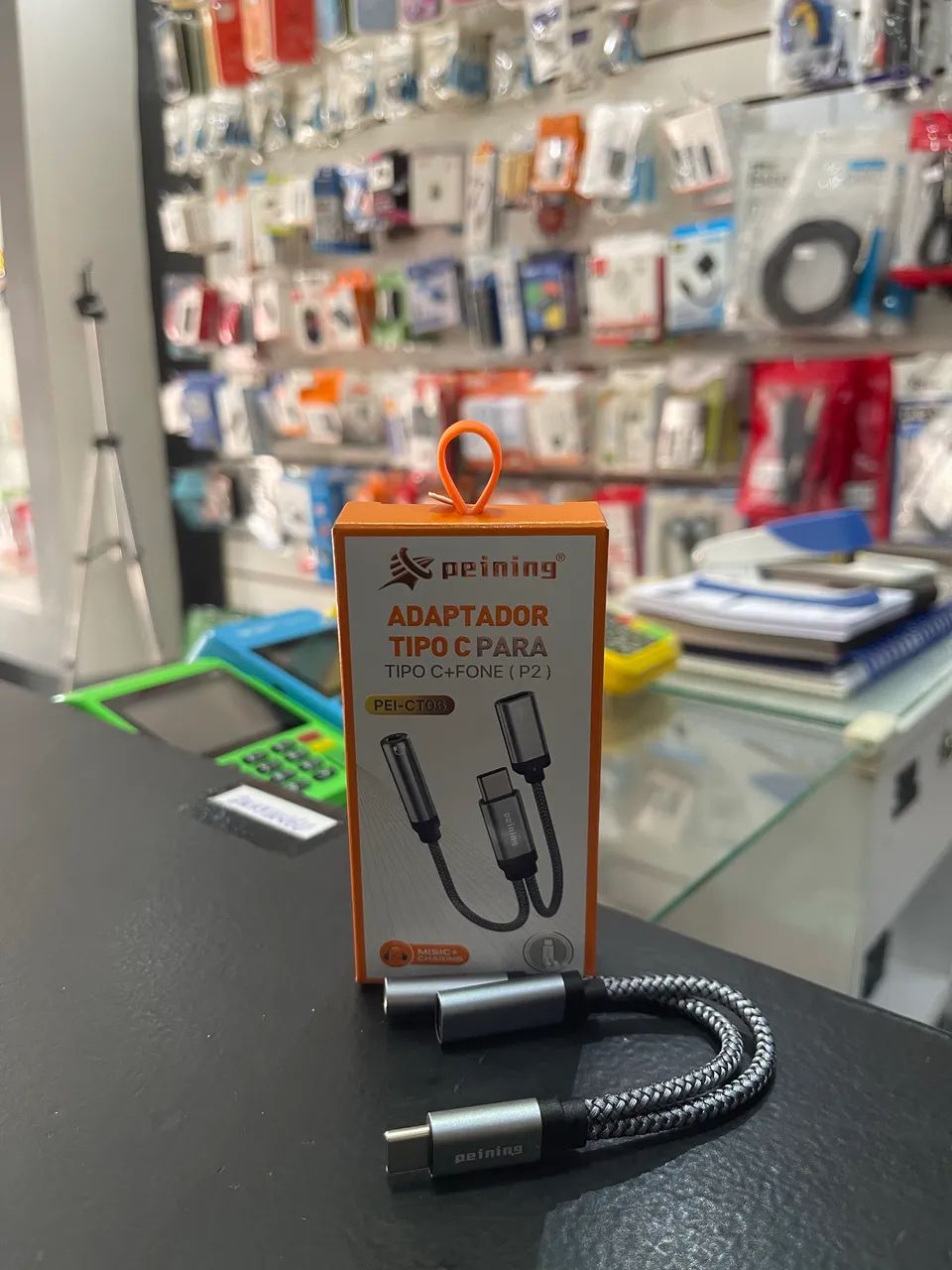 Adaptador Tipo C para Tipo C+Tipo C - PEI-CT06