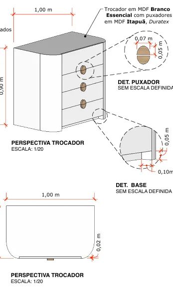 Cômoda/Trocador para quarto de bebê - Foto 2