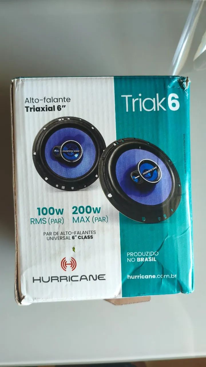 Par Alto Falante Porta Hurricane 6 Polegadas 100 Rms Triak Nova na caixa - Foto 4