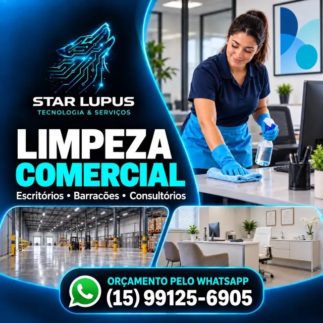 Limpeza Comercial para Escritórios, Barracões e Consultórios