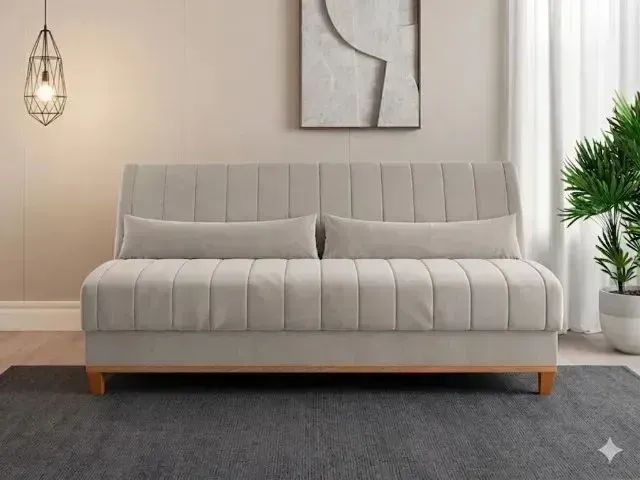 Sofá Cama Duna Na Cor Marfim (Parcelamos em até 10X vezes sem juros)