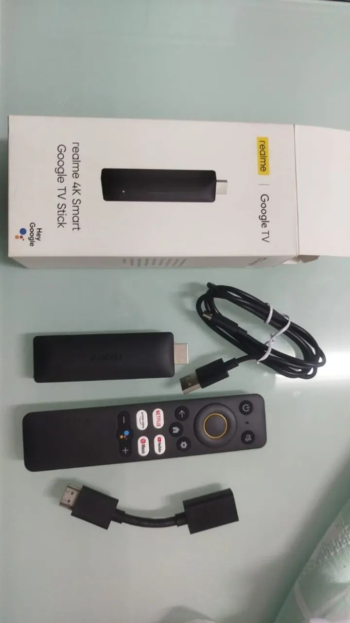 Realme 4k Smart Google Tv Stick Controle De Voz Original