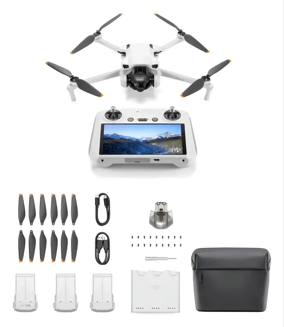 Drone Dji Mini 3 Combo Fly More Rc, 3 Baterias 4k Gl Cor Cinza - Foto 2