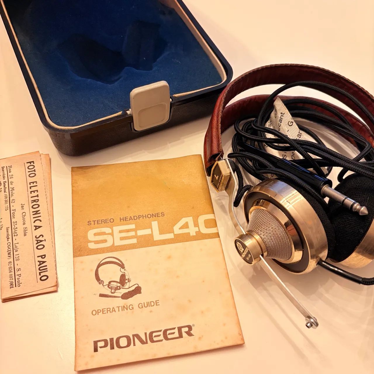 Fone De Ouvido Vintage Pioneer SE-L40 Com Estojo Original - Raro