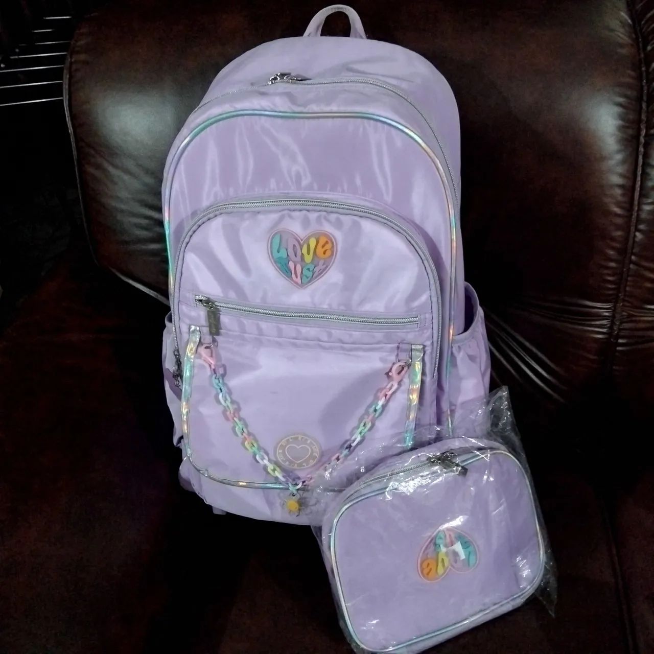 Kit mochila e estojo 
