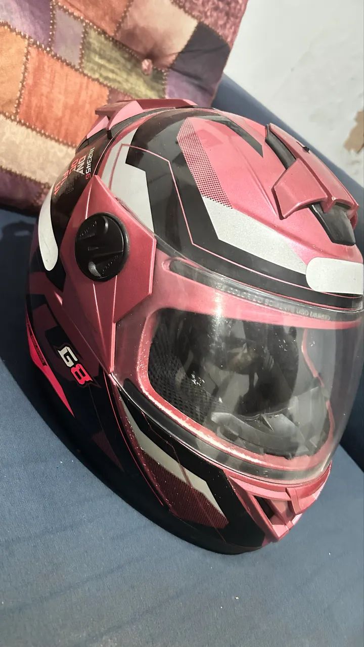 Capacete rosa da Evo  - Foto 2