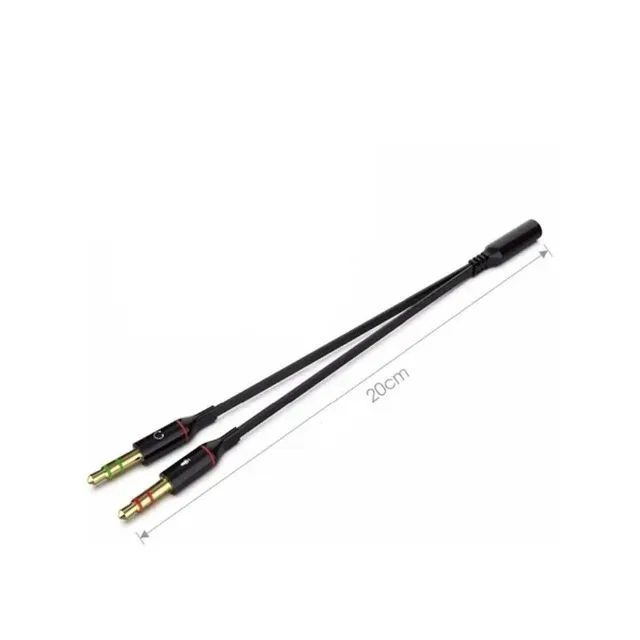 Cabo Adaptador P3 Fêmea para P2 Macho - Para Fone com Microfone Headphone Headset PC - Foto 2