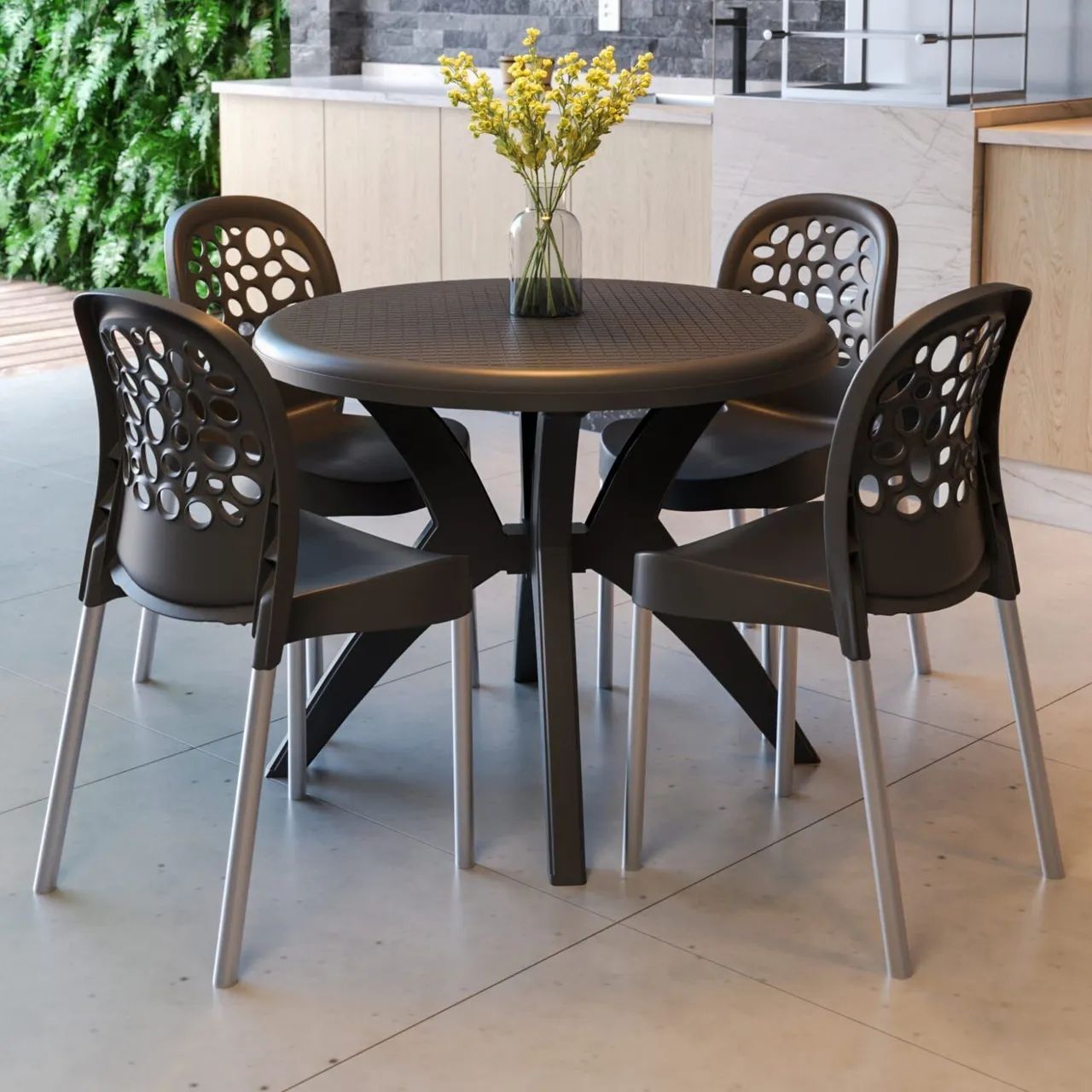 *Mesa Deluxo 0,90 cm com 4 cadeiras Pronta Entrega.