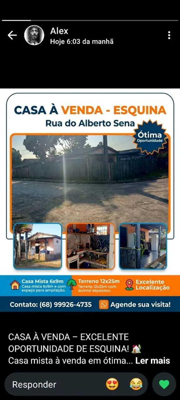 Casa no Adalberto sena 
