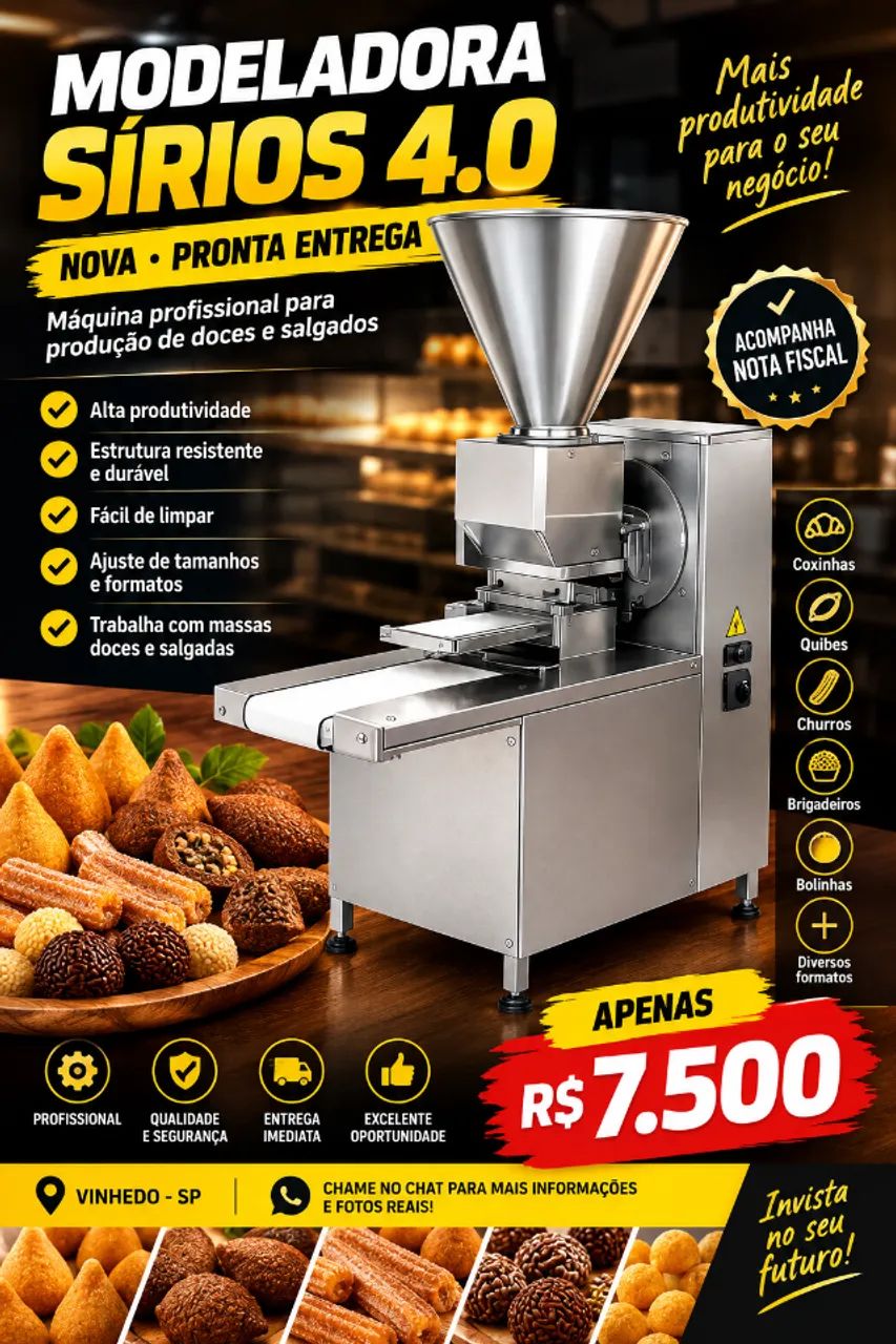Modeladora Sírios 4.0 Nova - Máquina de Doces e Salgados - Foto 4