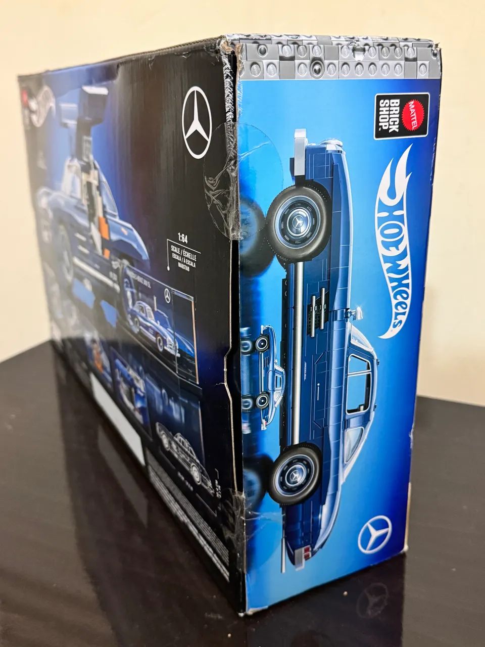 Mattel Brick Hot Wheels Mercedes-Benz 300 SL montável escala 1:12